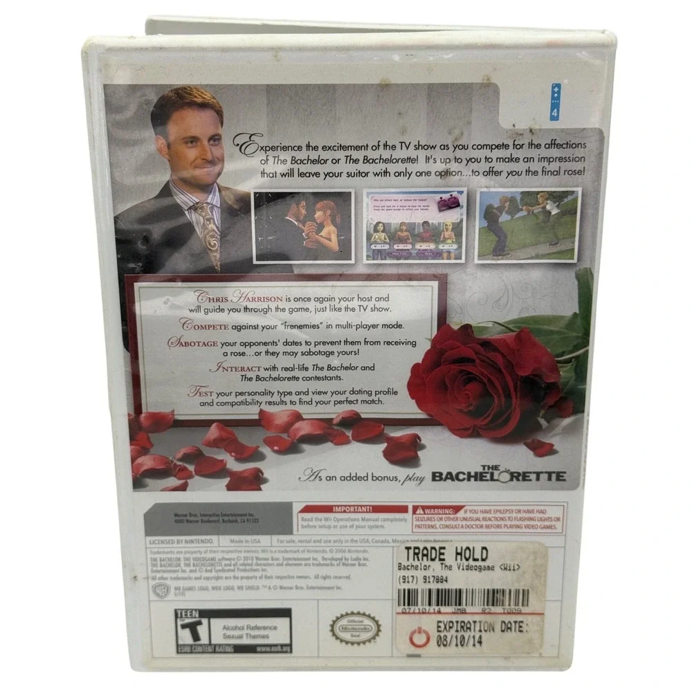 The Bachelor The Videogame Nintendo Wii WB Games Includes The Bachelorette